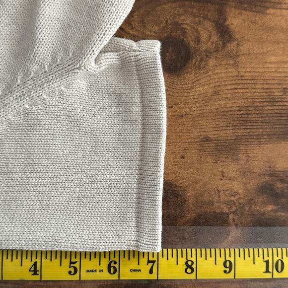 Pure Jill Open Front Cardigan Small Petite Hooded Minimalist Preppy 100% Cotton - Picture 5 of 9